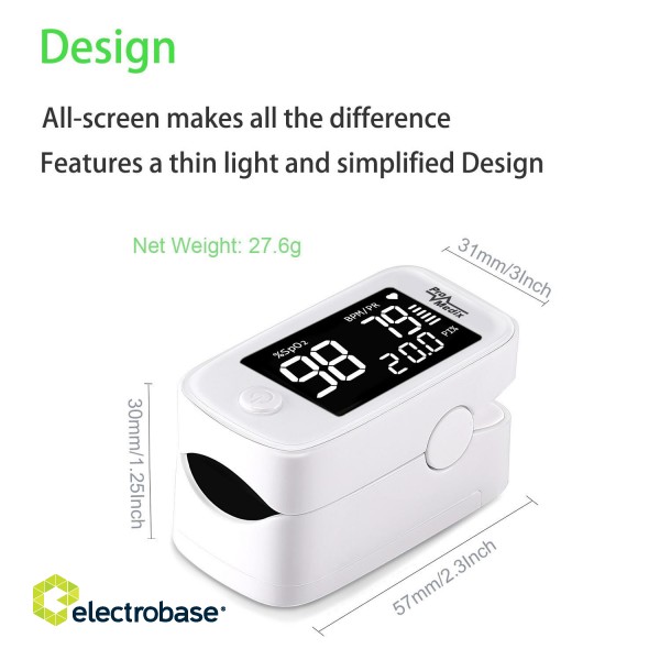 Personal-care products // Blood pressure monitors | Oximeters // Pulsoksymetr napalcowy medyczny pulsometr oksymetr Promedix PR-870 1.5? HD LED image 3
