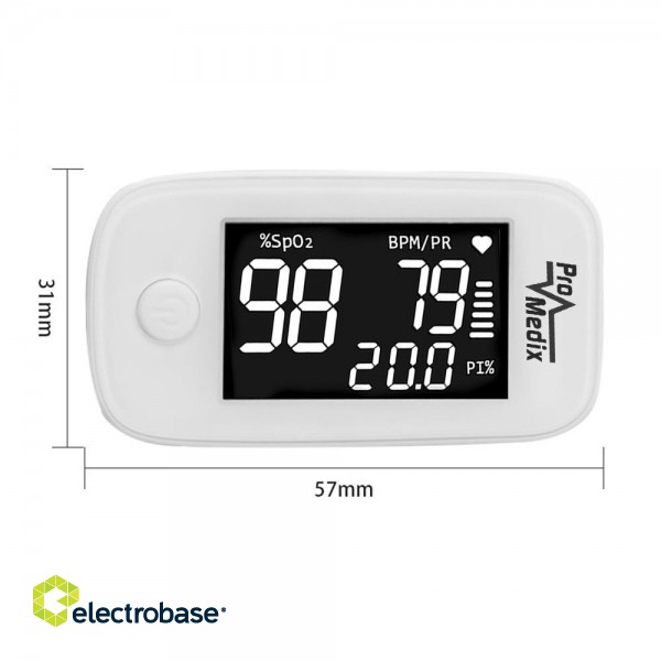 Grožio ir asmens priežiūros priemonės // Kraujo spaudimo matuokliai | Oksimetrai // Pulsoksymetr napalcowy medyczny pulsometr oksymetr Promedix PR-870 1.5? HD LED paveikslėlis 7