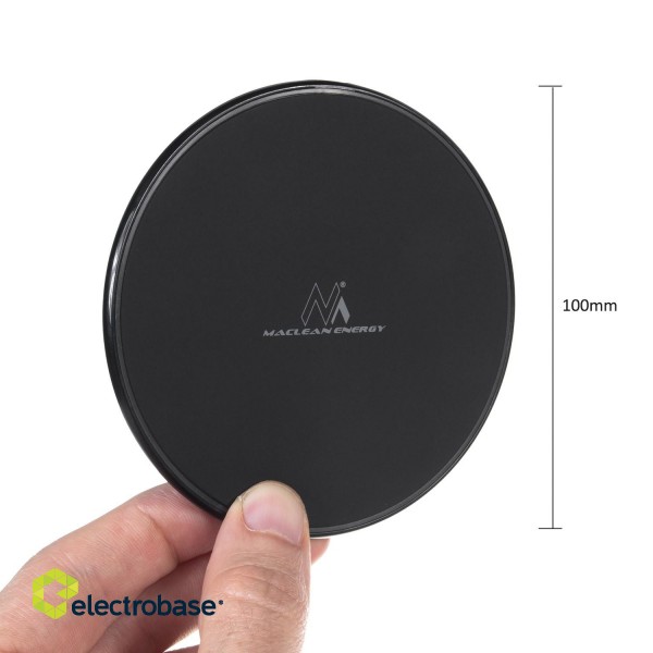 Mobiiltelefonid ja tarvikud // Wireless chargers // Ładowarka bezprzewodowa Maclean, indukcyjna, biurkowa, czarna, MCE250 B image 4