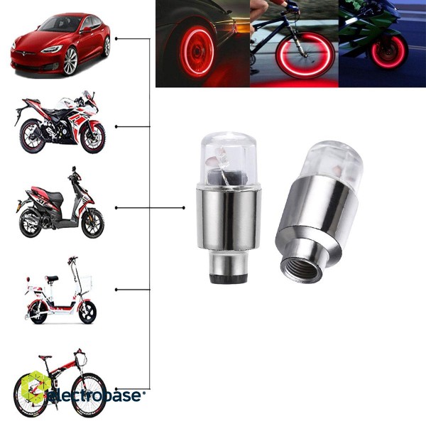 For sports and active recreation // Bicycle accessories // AG190C Wentyle swiecące 2 szt rgb image 2