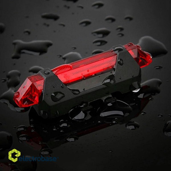 Urheiluun ja aktiiviseen virkistykseen // Bicycle accessories // ZD41A Lampa rowerowa tylna 5 led usb image 6