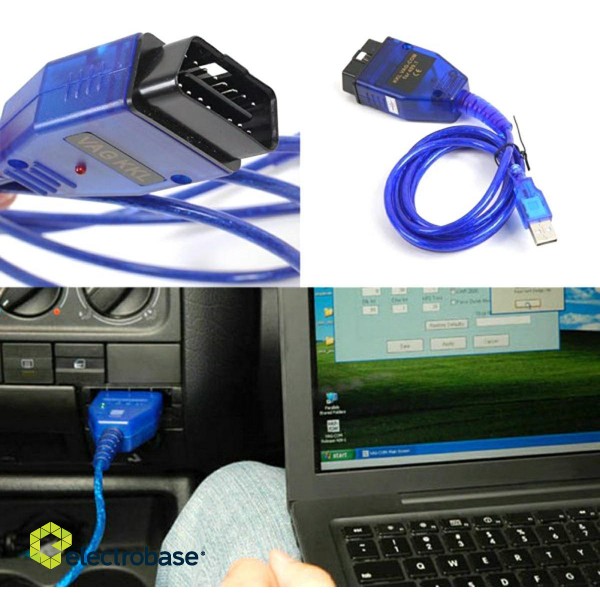 Auto- ja mootorrattatooted, elektroonika, navigatsioon, CB raadio // Diagnostiline auto skanner // KB1 Kabel vag usb obd ii-4 xline image 5