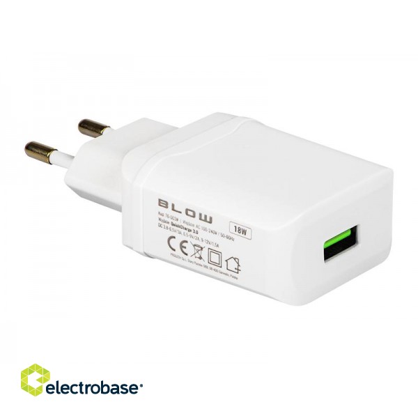 Mobiiltelefonid ja tarvikud // Wall chargers // 76-003# Ładowarka sieciowa gniazdo usb qc3.0 18w