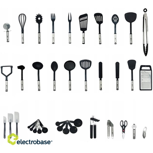 Keittiön sähköiset laitteet ja varusteet // Kitchen appliances others // AG949 Przybory kuchenne zestaw 40szt image 2