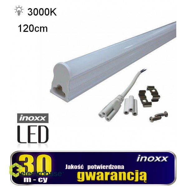 LED apšvietimas // New Arrival // Świetlówka led liniowa t5 120cm 18w ciepła 3000k lampa natynkowa zintegrowana z oprawą paveikslėlis 1