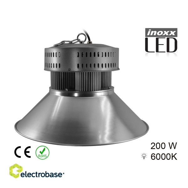 Apgaismojums LED // New Arrival // Lampa przemysłowa led 200w high bay cob 6000k zimna 18 000lm image 3