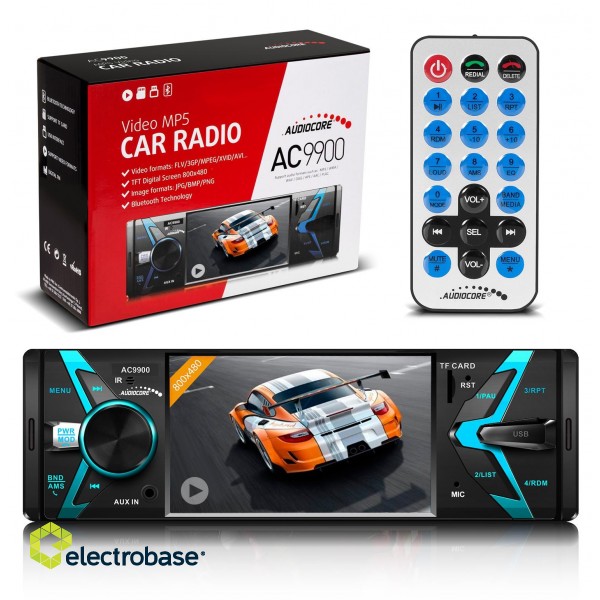 Automobilių ir motociklų prekės, elektronika, navigacija, CB radijas // Automobilio radijas ir audio, automobilių monitoriai // Radioodtwarzacz Audiocore AC9900 MP5 AVI DivX Bluetooth handsfree + pilot paveikslėlis 3