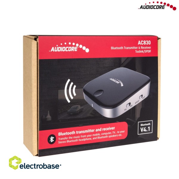 Matkapuhelimet ja tarvikkeet // Bluetooth Audio Adapters | Trackers // Adapter bluetooth 2 w 1 transmiter odbiornik Audiocore AC830 - Apt-X Spdif - Chipset CSR BC8670 image 4