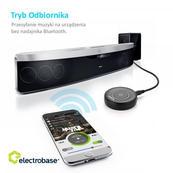 Mobile Phones and Accessories // Bluetooth Audio Adapters | Trackers // Adapter bluetooth 2 w 1 transmiter odbiornik Audiocore, Apt-X, chipset CSR BC8670, bluetooth v5.0, AC820 image 7