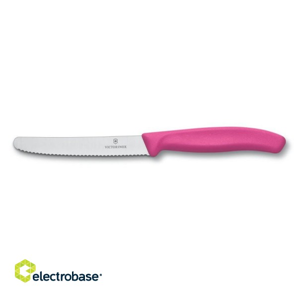 Кухонная техника // Ножи, Точилки для ножей // Nożyk uniwersalny ząbkowany 11cm Victorinox różowy