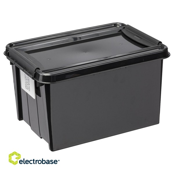 Tuotteet kotiin ja puutarhaan // Astianpesuaineet // Pojemnik z pokrywą PlastTeam ProBox Recycle QR 14L czarny image 1