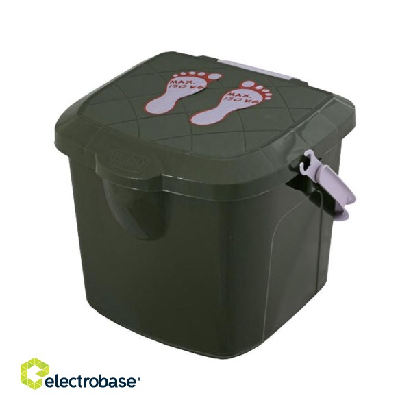 For sports and active recreation // Fish Finders | OUTDOOR SMART DEVICES // Taboret wędkarski wiadro 15.5l BranQ zielony image 1