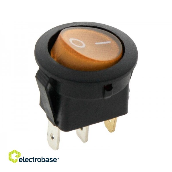 Elektrimaterjalid // xLG_unsorted // 0126# Przełącznik podświetlany okrągły 230v żół/pom