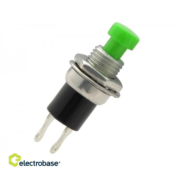 Elektromateriāli // Izpārdošana // 3948# Przełącznik push pbs on plastik okrągły zielony