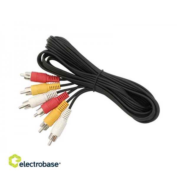 Koaksialinių kabelių sistemos // HDMI, DVI, AUDIO jungiamieji laidai ir priedai // 4315#                Przyłącze 3xrca 2,4m