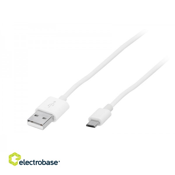 Planšetdatori un aksesuāri // USB Kabeļi // 66-089# Przyłącze usb a - micro b 1,0m białe hq1 blister