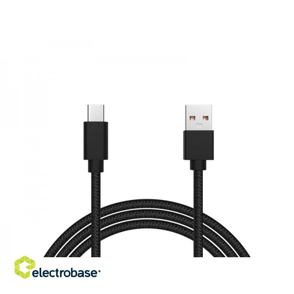 Tablets and Accessories // USB Cables // 66-141# Przyłącze usb 2.0 a - usb-c 1,0m czarne plecionka