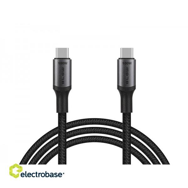 Tablets and Accessories // USB Cables // 66-159# Przyłącze usb-c - usb-c 2.0 1,0m czarne plecionka 100w