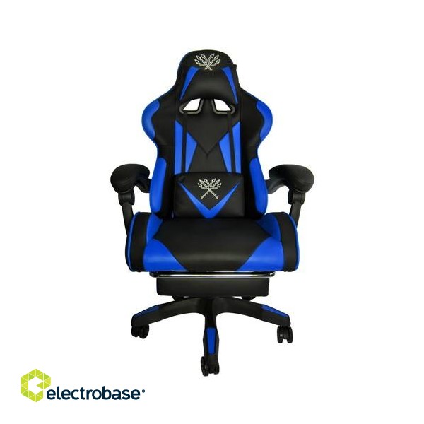 SALE // Fotel gamingowy - czarno - niebieski Dunmoon image 5