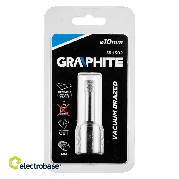 Home and Garden Products // Accessories for grinders, drills and screwdrivers // Otwornica diamentowa 10 mm x M14 image 2