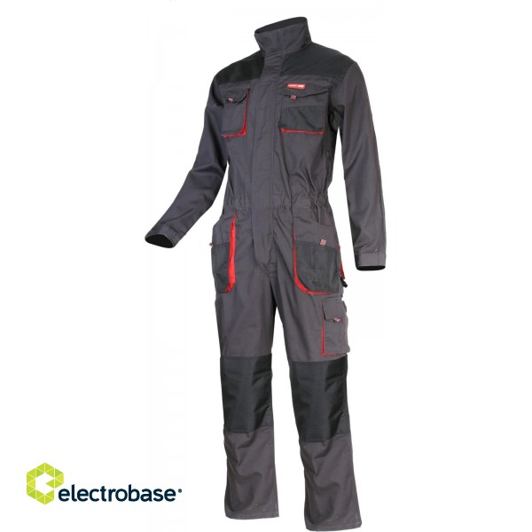 Shoes, clothes for Work | Personal protective equipment // Work, protective, High-visibility clothes // Kombinezon grafit.-czerw., "s (48)", ce, lahti