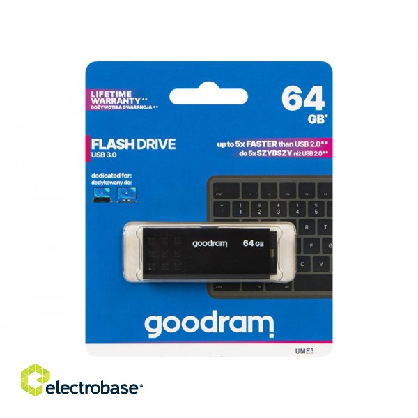 Внешние устройства хранения данных // USB Flash Памяти // 66-309# Pendrive  64gb goodram ume3 usb3.0