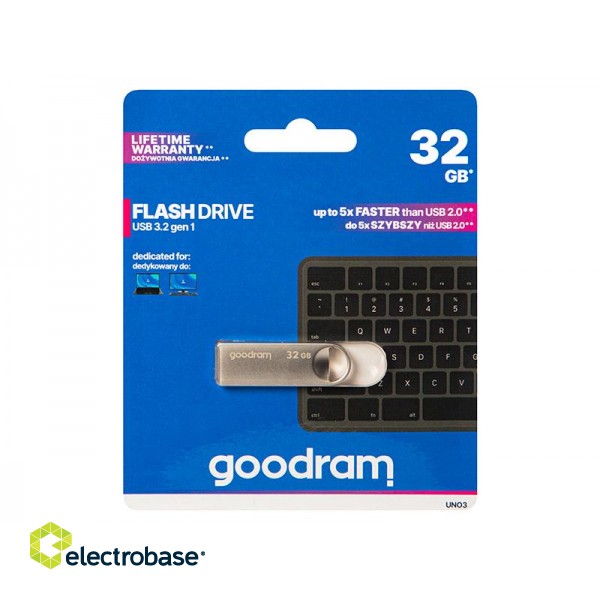 Внешние устройства хранения данных // USB Flash Памяти // 66-321# Pendrive  32gb goodram uno3 usb3.2