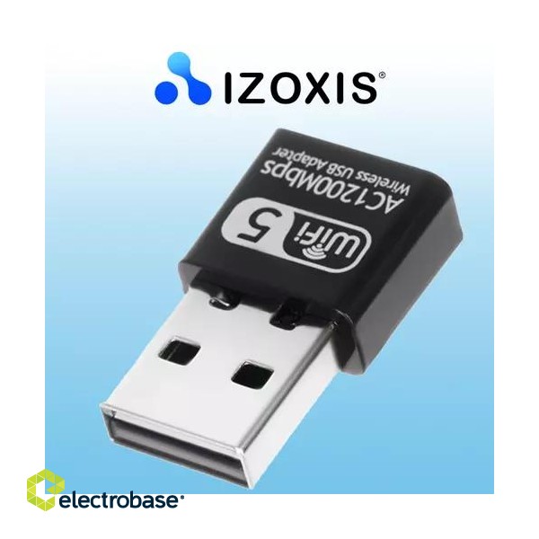 Kannettavat, muistikirjat, tarvikkeet // Notebook-tarvikkeet // Adapter WIFI na USB 1200Mbps Izoxis 19181 image 2