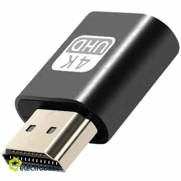 Koaksiaalvõrgud // HDMI, DVI, AUDIO ühenduskaablid ja tarvikud // AK53E Adapter hdmi emulator monitora      black image 2