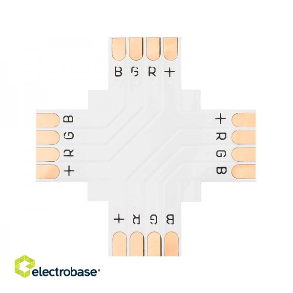 LED Lighting // New Arrival // 4885# Konektor do taśm led typu "+" 10mm rgb