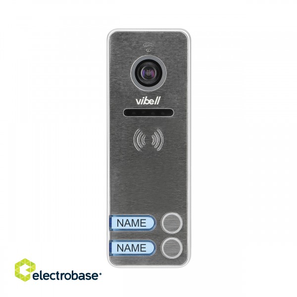 Domofoni (namruņi) | Durvju zvani // Video/Audio namrunis // Wideo kaseta 2-rodzinna z kamerą szerokokątną, kolor, wandaloodporna, diody LED, do zastosowania w systemach VIBELL