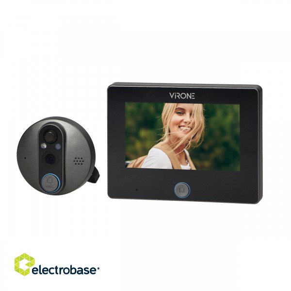 Doorpfones | Door Bels // Video doorphones HD // Cyfrowy wizjer do drzwi z kamerą, czujnikiem ruchu, funkcją SMART i doświetleniem nocnym image 2