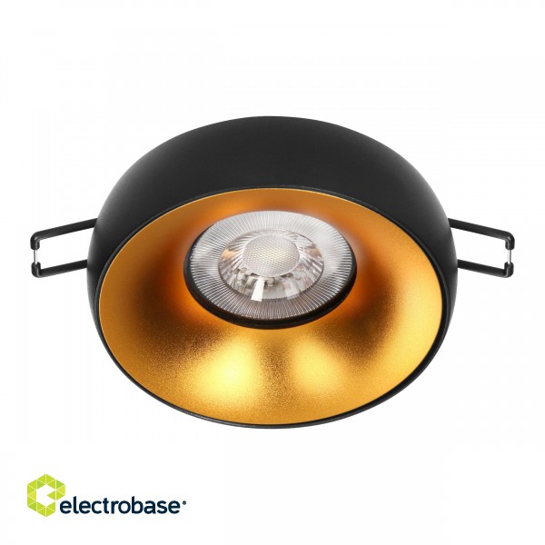 LED Lighting // New Arrival // DORADO R, ramka dekoracyjna oprawy punktowej, GU10, okrągła, czarno-złota