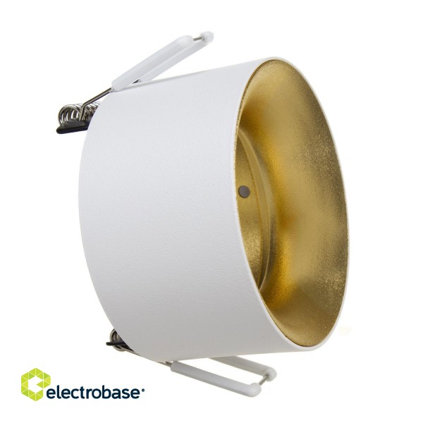 Apgaismojums LED // New Arrival // Oprawa podtynkowa / tuba Maclean, punktowa, okrągła, aluminiowa, GU5.3, 70x40mm, kolor biały/złoty, MCE457 W/G image 2