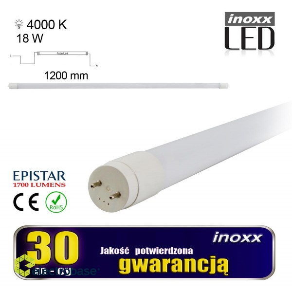 Apgaismojums LED // New Arrival // Zestaw: 2x oprawa hermetyczna lampa led ip65 + 4x świetlówka led 120cm 18w t8 4000k g13 neutralna image 3