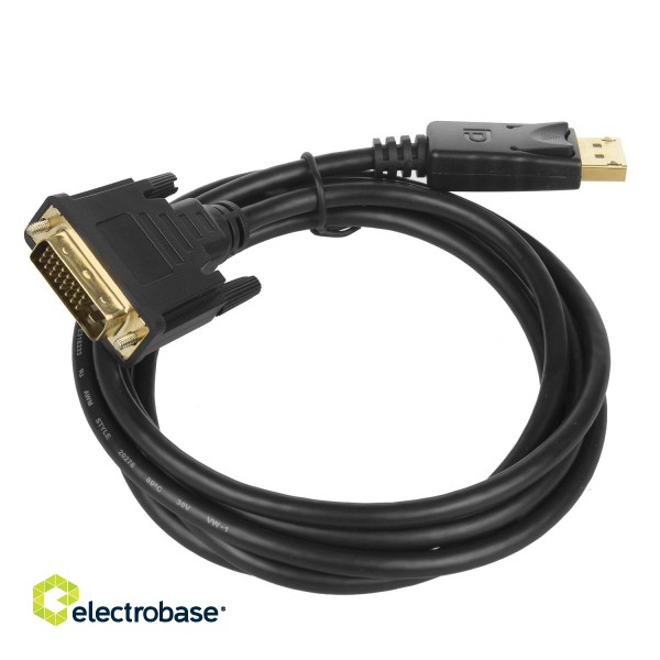 Koaksiālo kabeļi 75 Ohm, 50 Ohm un Televīzijas aksesuāri // HDMI, DVI, Audio savienotājkabeļi un aksesuāri // Kabel Display, Port (DP) - DVI Maclean, 4K/30Hz, 1.8m, MCTV-715 image 3