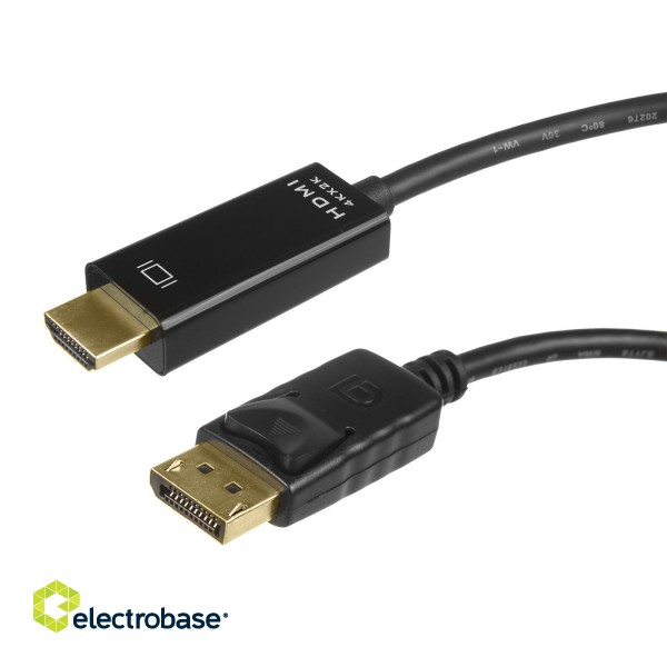 Koaksiālo kabeļi 75 Ohm, 50 Ohm un Televīzijas aksesuāri // HDMI, DVI, Audio savienotājkabeļi un aksesuāri // Kabel Display Port (DP) - HDMI Maclean, 4K/30Hz, 1.8m, MCTV-714 image 2