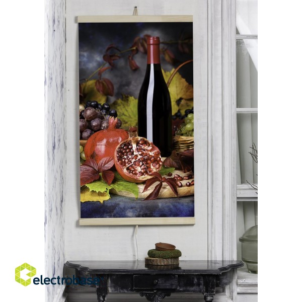 Kliimaseadmed // Kütteseadmed // Grzejnik na podczerwień - giętki panel grzewczy 430W TRIO wzór 8 wino, wymiary 100x57cm z regulatorem image 3