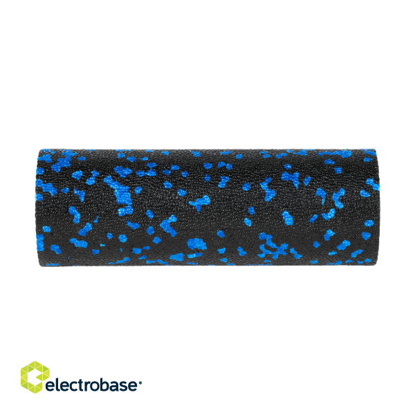 Isikliku hoolduse tooted // Masseerijad // Mini wałek do masażu, roller piankowy gładki 5x15cm, kolor czarno-niebieski, materiał EPP, REBEL ACTIVE image 2