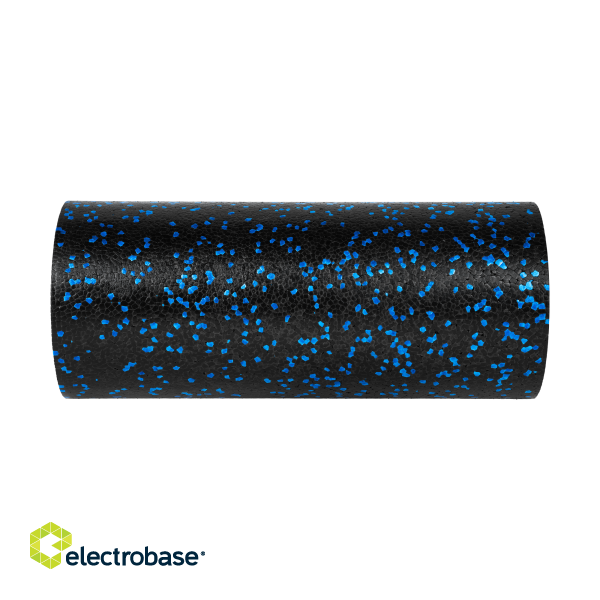 Isikliku hoolduse tooted // Masseerijad // Wałek do masażu, roller piankowy gładki 14x33cm, kolor czarno-niebieski, materiał EPP, REBEL ACTIVE image 2