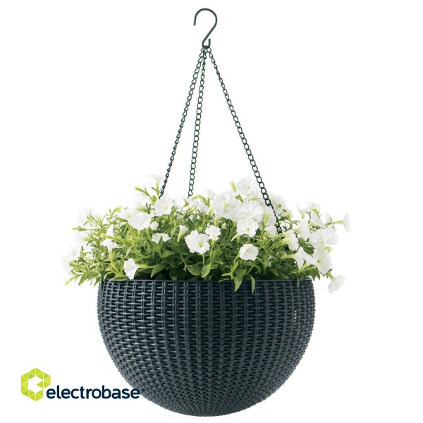 Home and Garden Products // Outdoor | Garden Furniture // Doniczka wisząca Keter Sphere Planter antracyt image 2