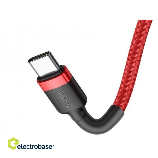 BASEUS Kabel USB-C - USB-C 2,0m Cafule PD 2.0 QC 3.0 60W (CATKLF-H09) Red image 3
