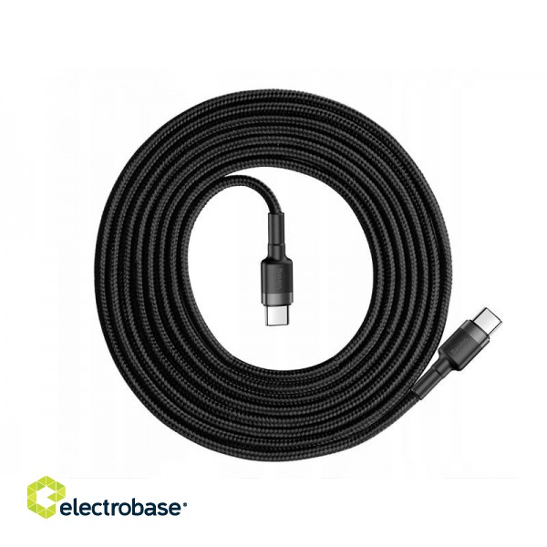 BASEUS Kabel USB-C do USB-C PD Cafule PD 2.0, QC 3.0, 60W, 2m (CATKLF-HG1) Czarno-szary image 2