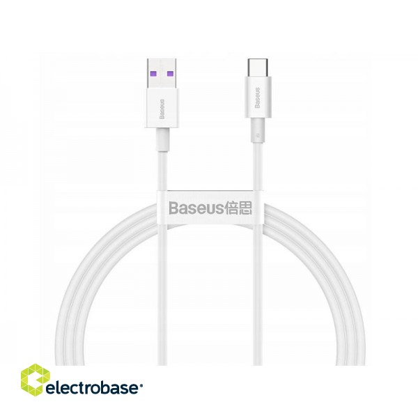 Mobilie Telefoni un aksesuāri // Lādētāji un turētāji // BASEUS Kabel USB do USB-C Superior Series, 66W, 1m  (CATYS-02) Biały image 1