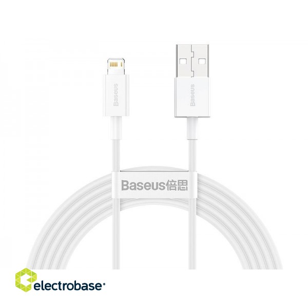 BASEUS Kabel USB Lightning iPhone 2,0m Superior Series 2.4A (CALYS-C02) White image 1