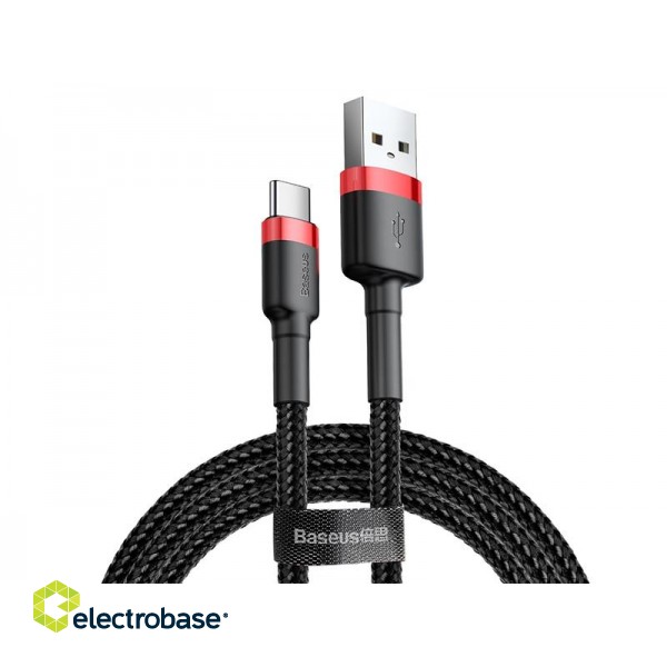 Mobilieji telefonai ir priedai // Įkrovikliai // BASEUS Kabel USB Type C 0,5m (CATKLF-A91) Black+Red paveikslėlis 1
