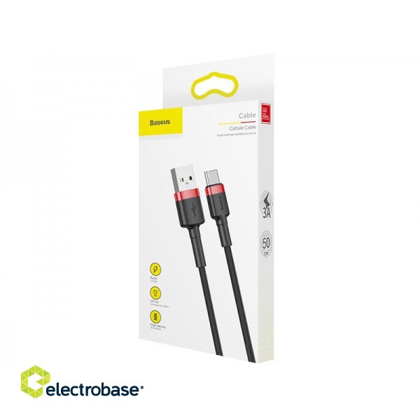 Mobilieji telefonai ir priedai // Įkrovikliai // BASEUS Kabel USB Type C 0,5m (CATKLF-A91) Black+Red paveikslėlis 7