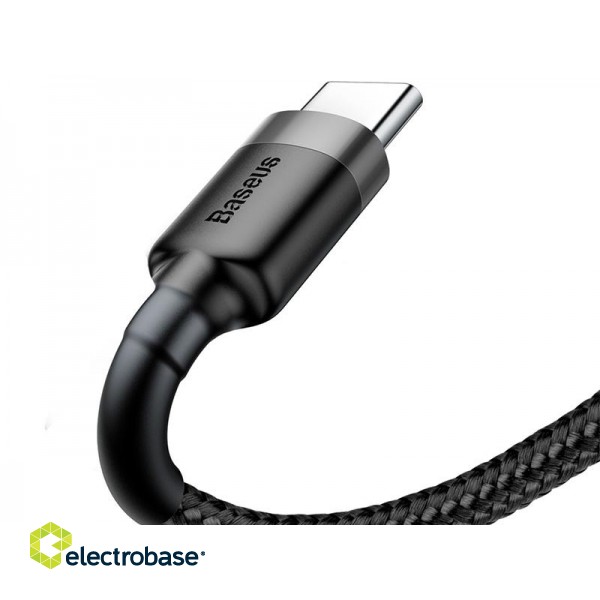 Telefoni un aksesuāri // Lādētāji un turētāji // BASEUS Kabel USB Type C 0,5m (CATKLF-AG1) Gray+Black image 2