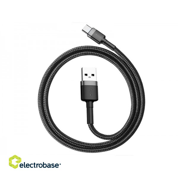 Telefoni un aksesuāri // Lādētāji un turētāji // BASEUS Kabel USB Type C 0,5m (CATKLF-AG1) Gray+Black image 6