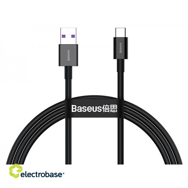 BASEUS Kabel USB Type C 1m Superior Series 66W (CATYS-01) Black image 1
